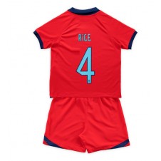 England Declan Rice #4 Bortaställ Barn VM 2022 Korta ärmar (+ Korta byxor)